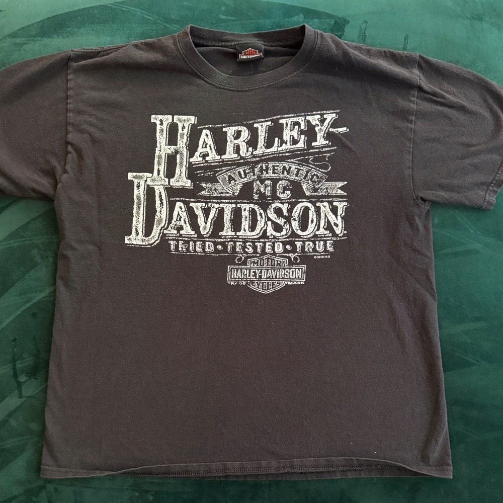 Harley Davidson Jamestown NY Mens Black Graphic T Shirt RK Stratman 2019 Large